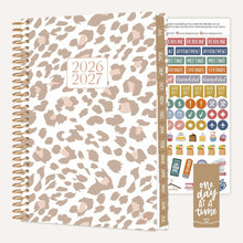 Load image into Gallery viewer, 2026-2027 Tan Leopard Soft Cover Planner
