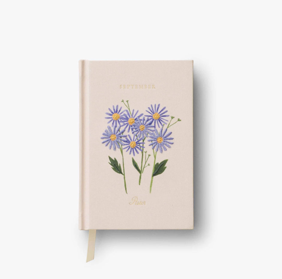 Birth Month Mini Embroidered Journal September