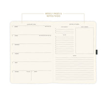 Load image into Gallery viewer, 17 Month Black Vegan Leather Large Planner
