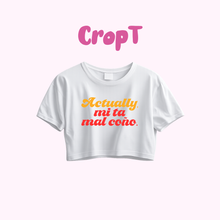 Load image into Gallery viewer, Actually, Mi ta Mal Coño: White CropTs
