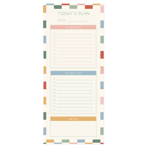 Checkered Daily Plan Magnetic Notepad