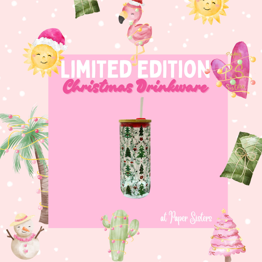 Christmas Tree Pattern Iced Coffee Mug