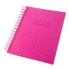 Load image into Gallery viewer, Find Your Passion Textured Spiral Journal
