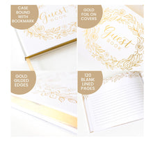 Load image into Gallery viewer, Guest Book , Gold Floral
