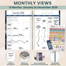 Load image into Gallery viewer, Pre-Order 2026 Midnight Sky Soft Cover Planner
