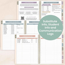 Load image into Gallery viewer, 2025-2026 Teacher Planner, With 3 Interchangeable Covers: Cool Tones

