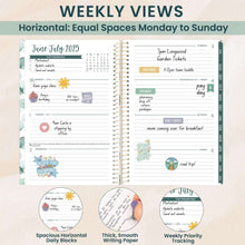 Load image into Gallery viewer, 2025-2026 Boho Greenery Soft Cover Planner
