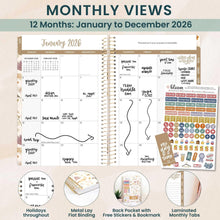 Load image into Gallery viewer, Pre-Order 2026 Butterfly Garden Soft Cover Planner
