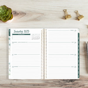 2025 White Eucalyptus, Soft Cover Planner