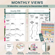 Load image into Gallery viewer, Pre-Order 2026 Pink Poppies Soft Cover Planner
