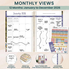 Load image into Gallery viewer, Pre-Order 2026 Wildflower Mountainside Soft Cover Planner
