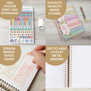 2025 Watercolor Waves, Soft Cover Planner