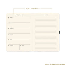 Load image into Gallery viewer, Small Black 2024-2025 18 Months Soft Vegan Leather Planner
