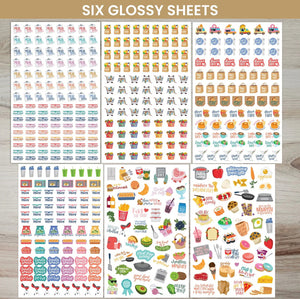Bloom, Meal Planning, Sticker Pack