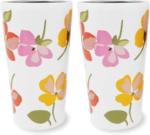 Load image into Gallery viewer, Kate Spade, Spring Pansies, Stainless Steel Tumbler Set
