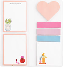 Load image into Gallery viewer, kate spade new york, Charmed Library, Padfolio with 7 Sticky Note Pads,
