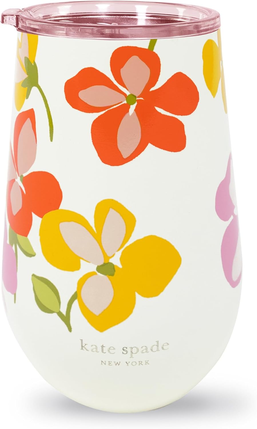 kate spade new york, Spring Pansies, Stainless Steel Wine Tumbler