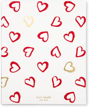 Load image into Gallery viewer, Kate Spade, Brushstrokes Hearts, Concealed Spiral Notebook
