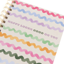 Load image into Gallery viewer, Happy Looks Good on You Spiral Hard Cover Journal
