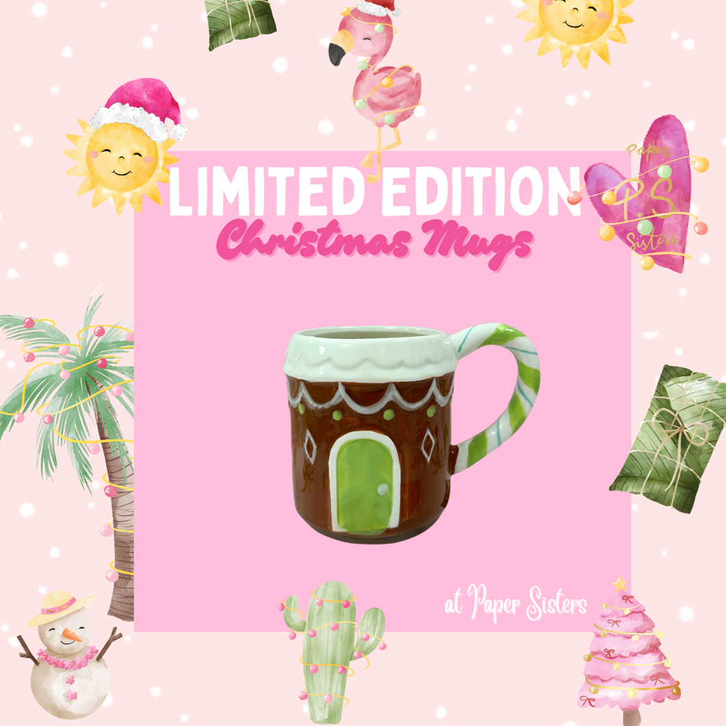 Green, Gingerbread House Mug