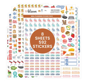 Bloom, Meal Planning, Sticker Pack