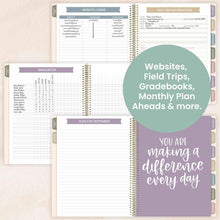 Load image into Gallery viewer, 2025-2026 Teacher Planner, With 3 Interchangeable Covers: Cool Tones
