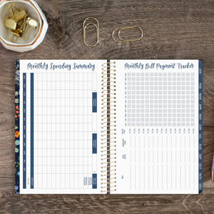 2025 Navy Garden Party, Soft Cover Planner