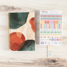 Load image into Gallery viewer, 2023-2024 Green Earthy Abstract Soft Cover Planner
