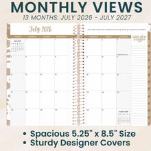 Load image into Gallery viewer, 2026-2027 Tan Leopard Soft Cover Planner
