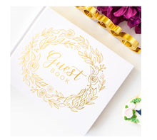 Load image into Gallery viewer, Guest Book , Gold Floral
