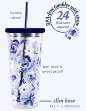 Load image into Gallery viewer, Blue Watercolor Tumbler
