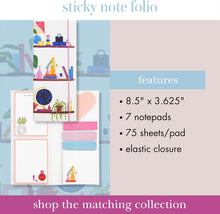 Load image into Gallery viewer, kate spade new york, Charmed Library, Padfolio with 7 Sticky Note Pads,
