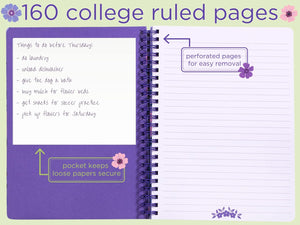 Lilac Floral Mini Notebook