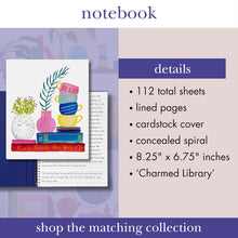 Load image into Gallery viewer, Kate Spade, Charmed Library, Concealed Spiral Notebook
