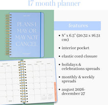 Load image into Gallery viewer, kate spade new york, Plans I May Cancel, 17 Month- Medium Spiral Planner
