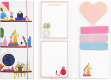 Load image into Gallery viewer, kate spade new york, Charmed Library, Padfolio with 7 Sticky Note Pads,
