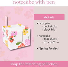 Load image into Gallery viewer, kate spade new york, Spring Pansies, Note Cube
