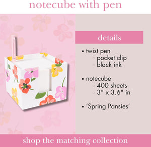 kate spade new york, Spring Pansies, Note Cube