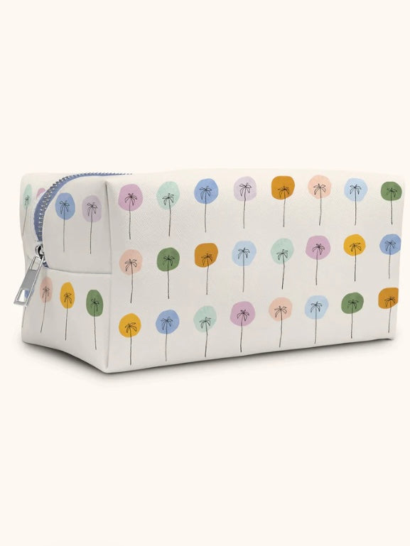 Dotted palms loaf cosmetic bag
