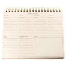 Load image into Gallery viewer, Taupe Weekly Desk Pad
