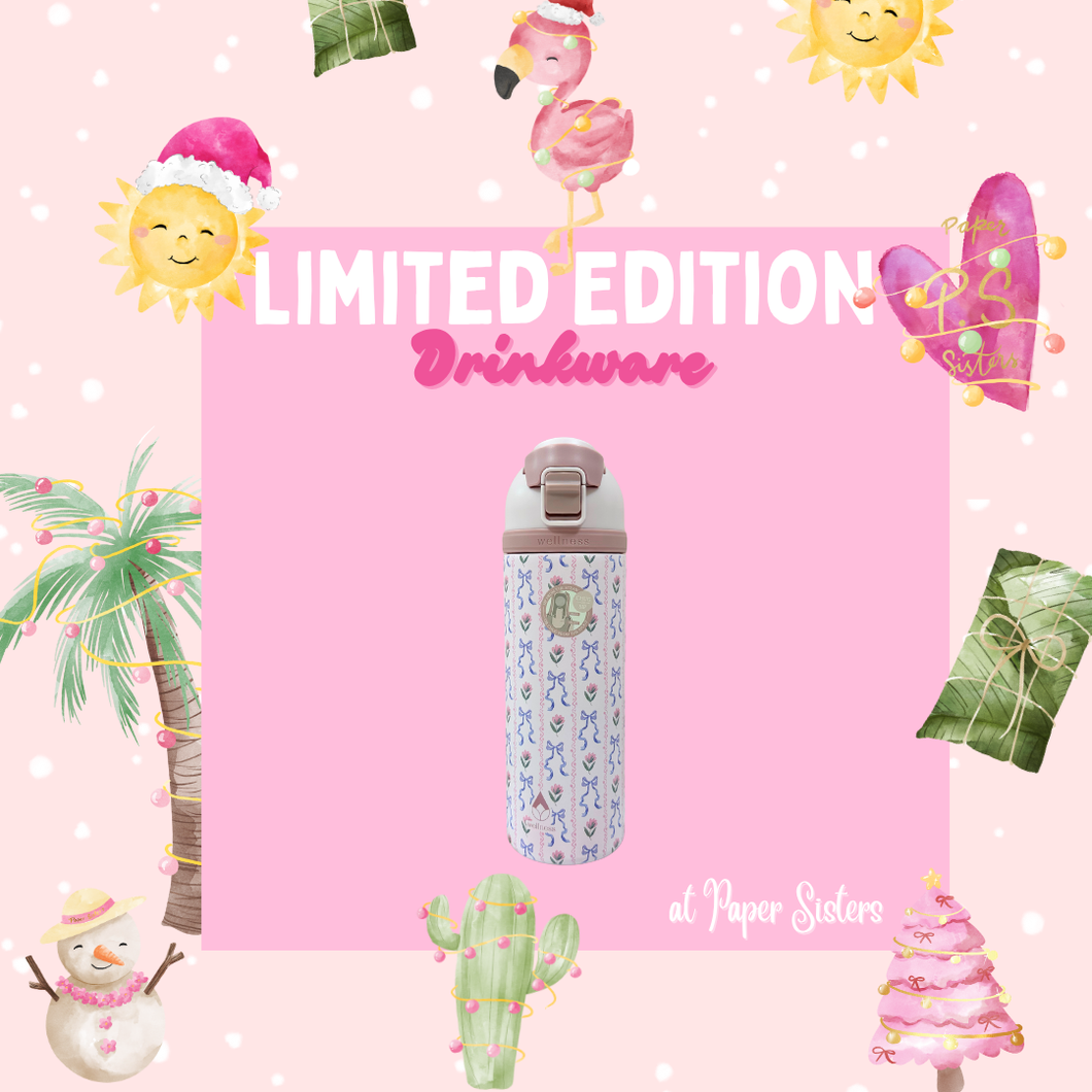 Floral Bows 24oz Stainless Steel Water Bottle