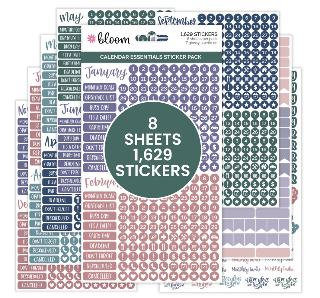 Bloom, Calender Essentials, Sticker Pack