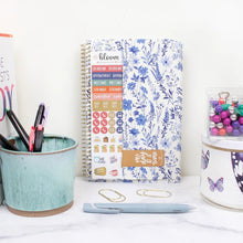 Load image into Gallery viewer, Pre-Order 2026 Blue &amp; White Floral Soft Cover Planner
