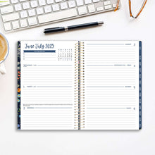 Load image into Gallery viewer, 2025-2026 Navy Garden Party Soft Cover Planner
