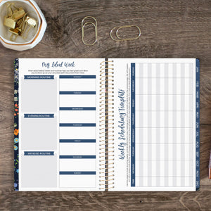 2025 Navy Garden Party, Soft Cover Planner