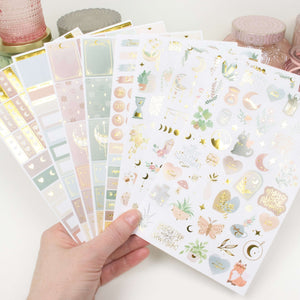 Simply Gilded x Bloom Boho Celestial, Planner Sticker Pack