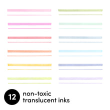 Load image into Gallery viewer, Paperage 12 Pack Rainbow, Dual Tip Highlighters
