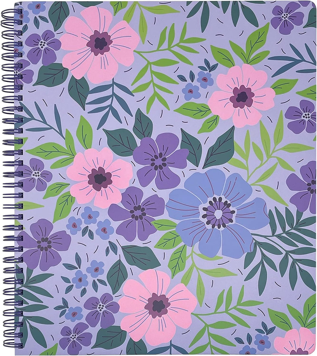 Lilac Floral Large Notebook