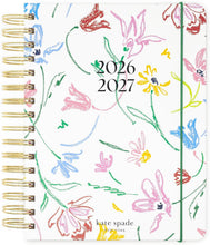 Load image into Gallery viewer, kate spade new york, Joyful Garden, 17 Month- Medium Spiral Planner
