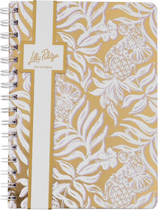Lilly Pulitzer, Mini Notebook, Gold Metallic Bon Vivant